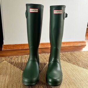 Hunter Green Rain Boots